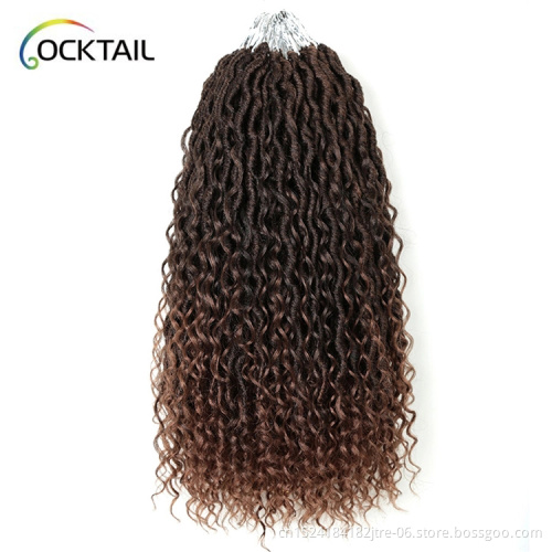 Wholesale Faux Locks Hair Extension Wavy Crochet Braiding Hair